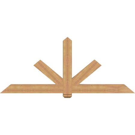 Ekena Millwork Kennewick Timber Gable Bracket, Western Red Cedar, 84"W x 35"H x 3 1/2"D x 5 1/2"F, 10/12 Pitch GBW084X35X0406KEN00SWR